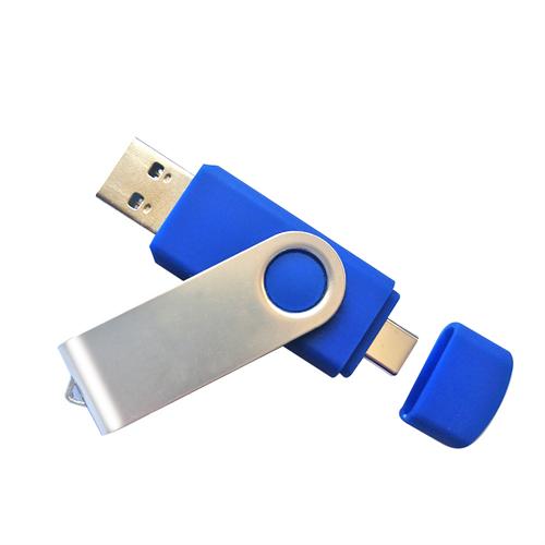 Hot Selling TypeC USB Flash Drives New 2in1 Phone USB Flash Drive Twist USB Flash Drive Custom logo for Promotion